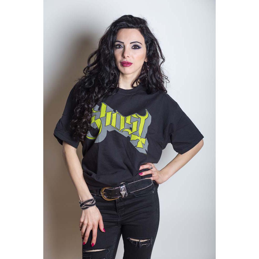 Ghost - Green/Grey Keyline Logo Tshirt Homme - Noir